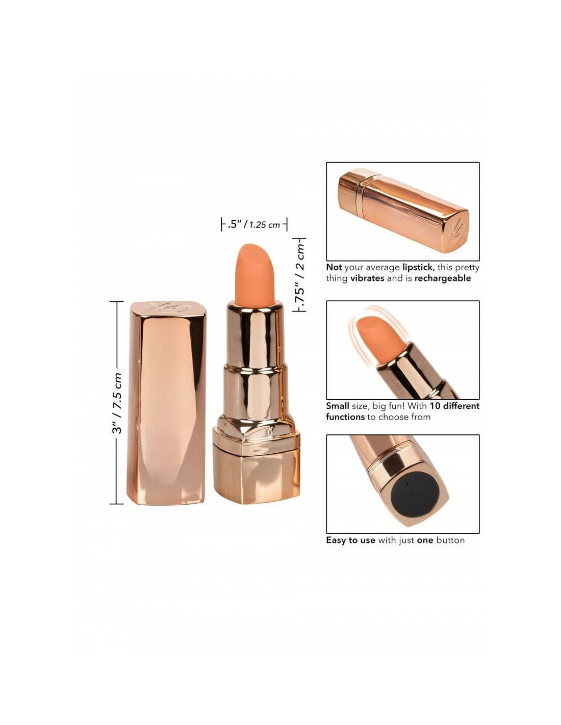 California Exotic Novelties CalExotics Hide & Play Lipstock Recharge Orange - Afbeelding 7