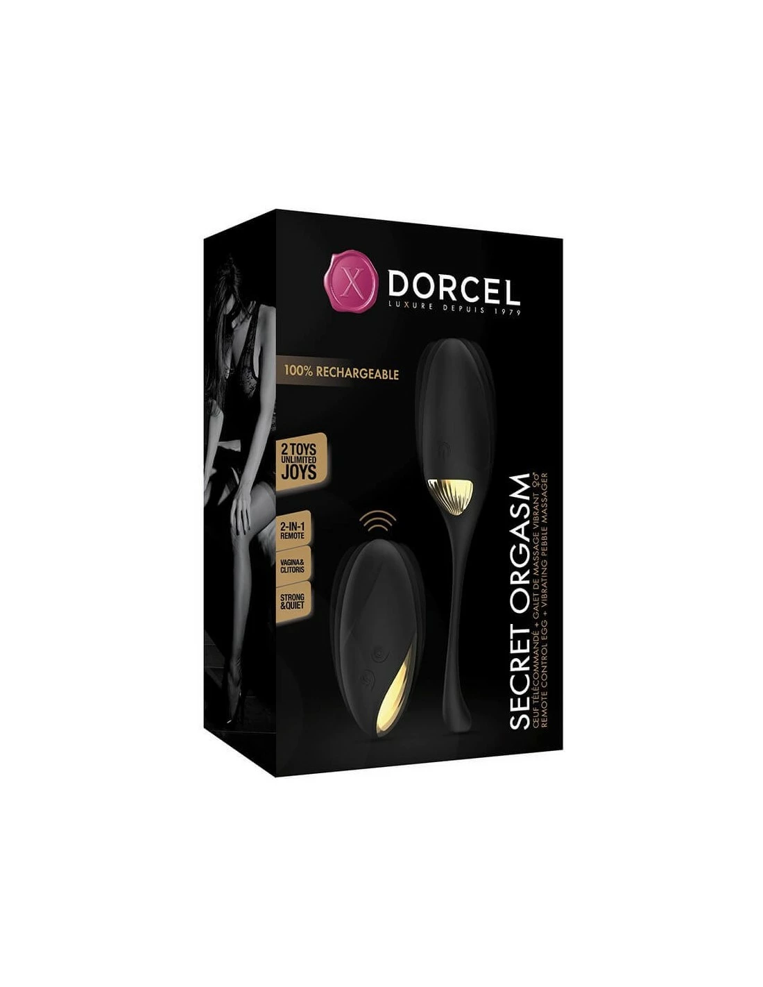 Dorcel Secret Orgasm Remote Control Egg Black - Afbeelding 6