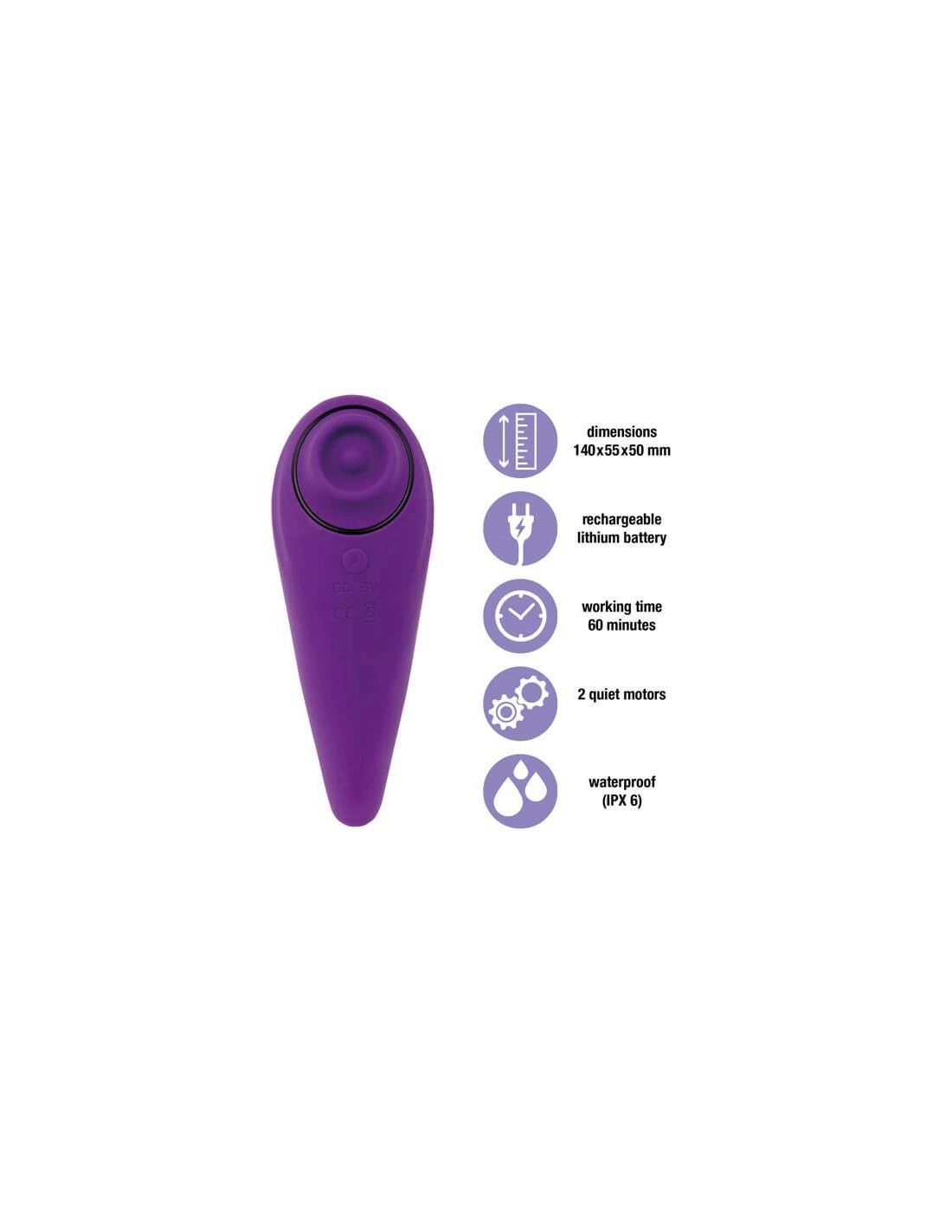 Feelztoys Femmegasm Tapping & Tickling Vibrator Purple - Afbeelding 2