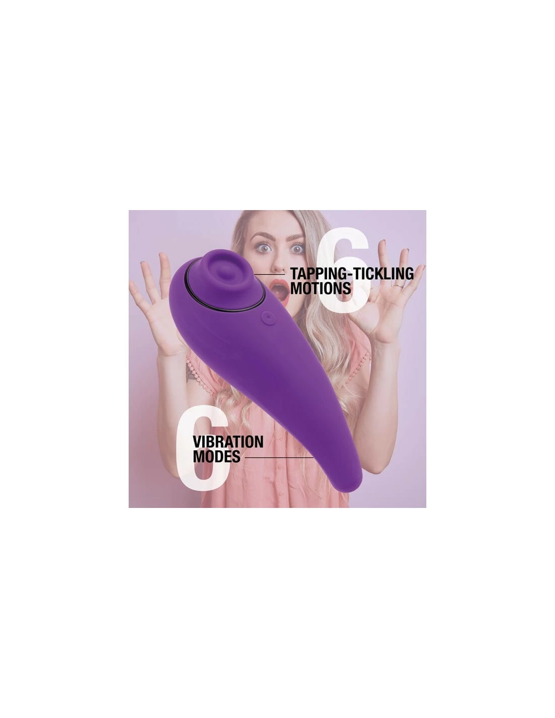 Feelztoys Femmegasm Tapping & Tickling Vibrator Purple - Afbeelding 3