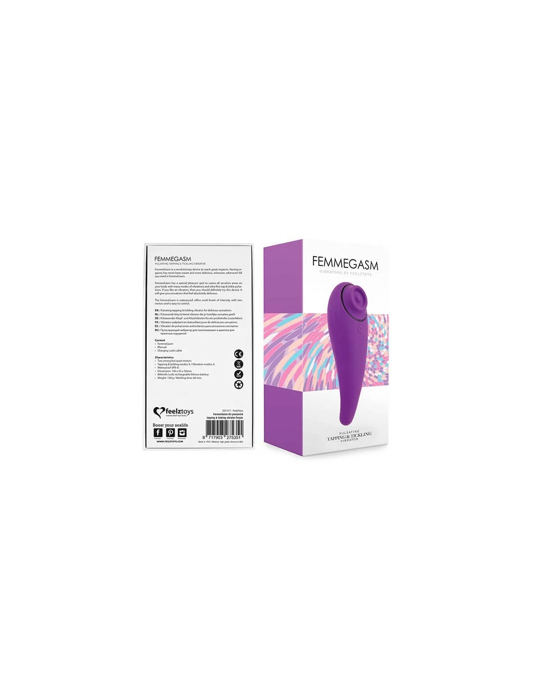 Feelztoys Femmegasm Tapping & Tickling Vibrator Purple - Afbeelding 6