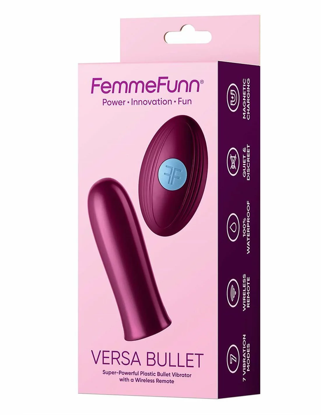 FemmeFunn Versa Bullet With Remote Dark Fucshia - Afbeelding 6