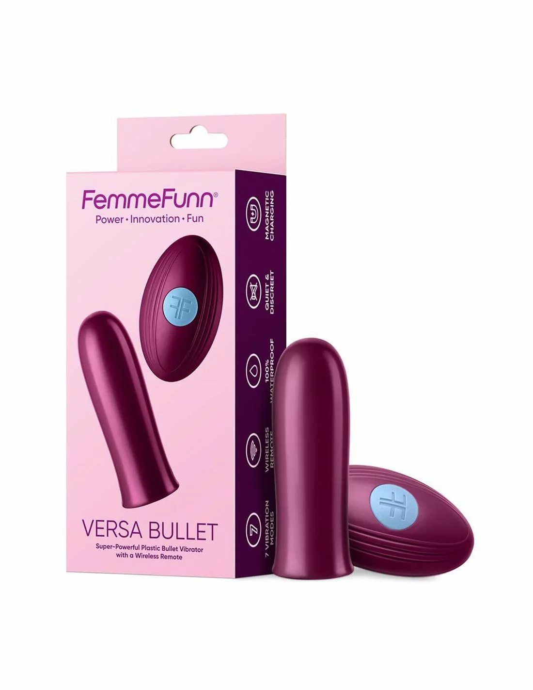 FemmeFunn Versa Bullet With Remote Dark Fucshia