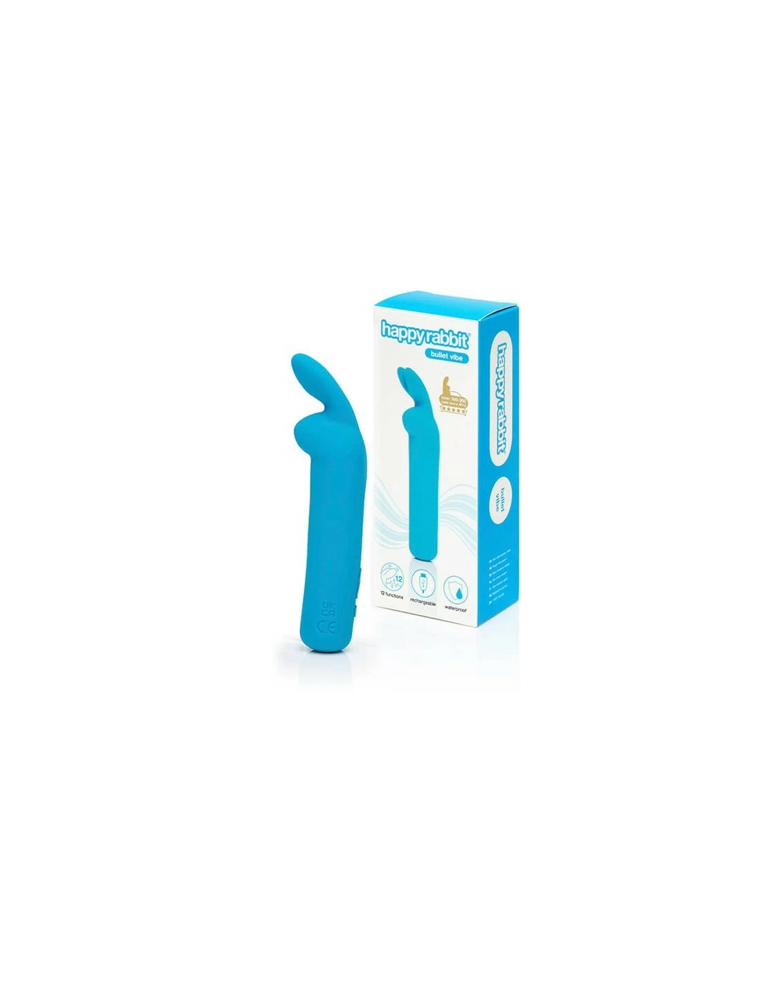 Happy Rabbit Oplaadbare Vibrerende Bullet Blauw - Afbeelding 2