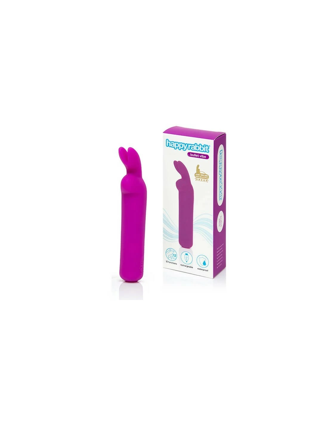 Happy Rabbit Oplaadbare Vibrerende Bullet Paars - Afbeelding 2