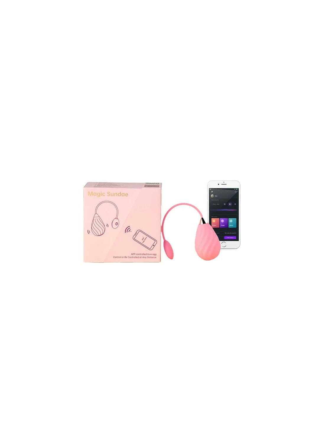 Magic Motion Magic Sundae App Controlled Love Egg Pink - Afbeelding 3
