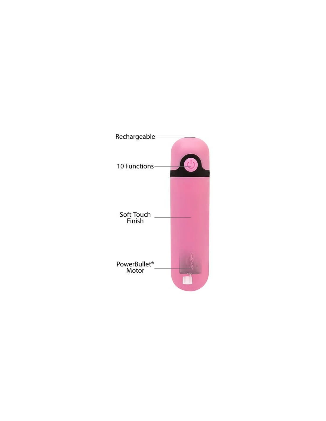 Powerbullet Oplaadbare Vibrerende Bullet 10 Standen Roze - Afbeelding 4